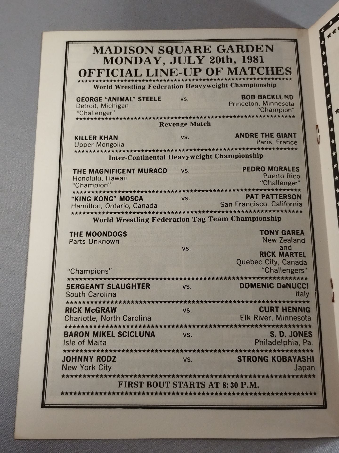 ★WWF Heavyweight Fighters Rights Match Bob ★ Backlund vs George Steele