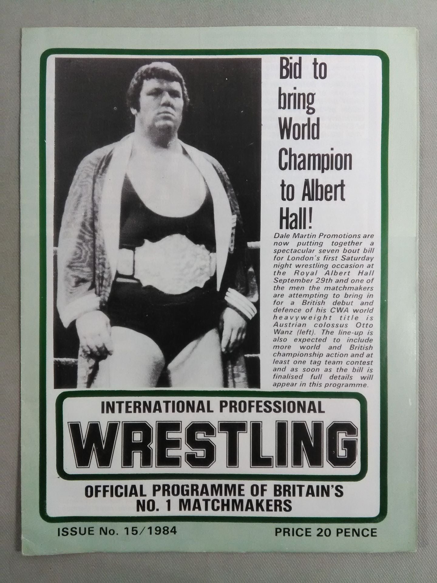 INTERNATIONAL PROFESSIONAL Wrestling  No.15