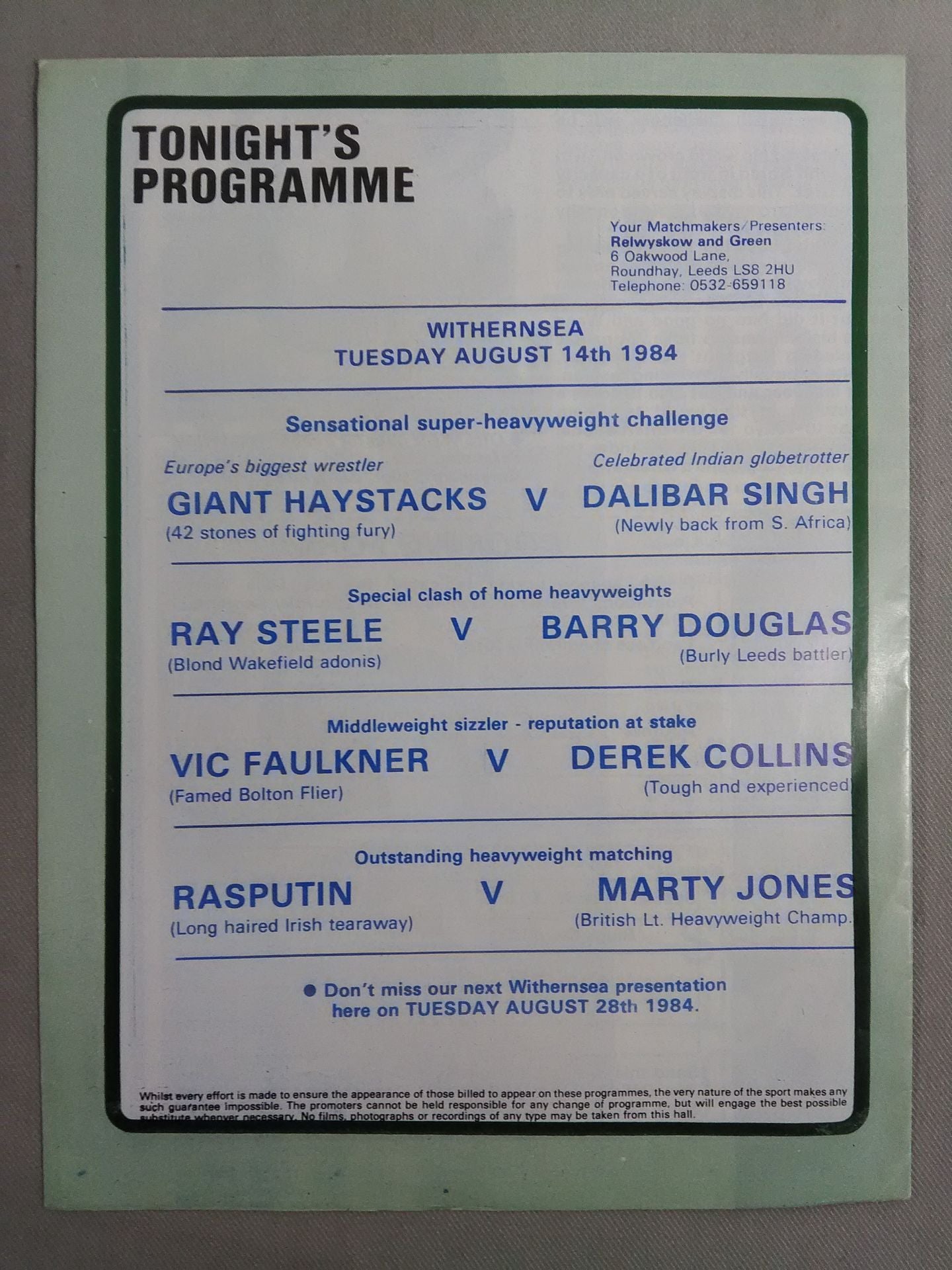 INTERNATIONAL PROFESSIONAL Wrestling  No.15