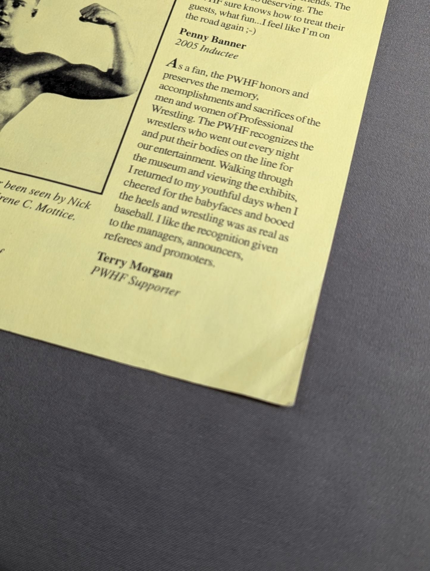 PWHF The Fifth Annual Induction and Awards Banquet