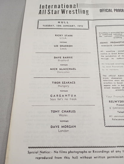 MAT Wrestling REVIEW(1972.1.18)