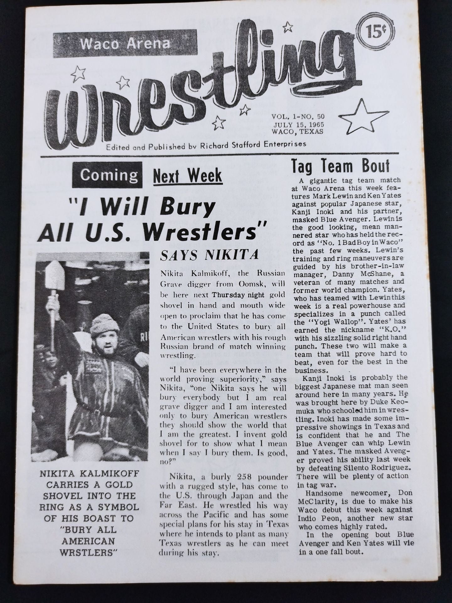 ★猪木 海外武者修行時代★ Waco Arena WRESTLING VOL.1 NO.50