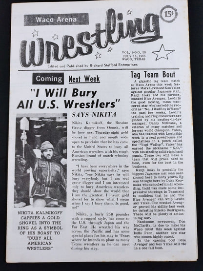 ★猪木 海外武者修行時代★ Waco Arena WRESTLING VOL.1 NO.50