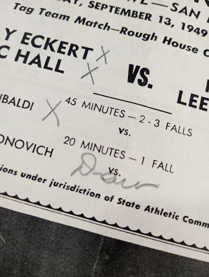 Coliseum WRESTLING NEWS(1949.9.13)