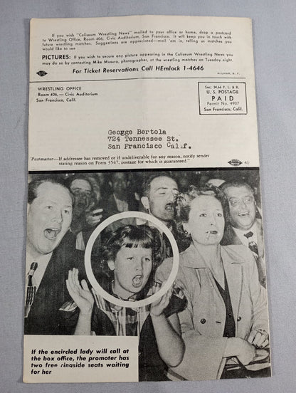 Coliseum WRESTLING NEWS(1949.9.13)