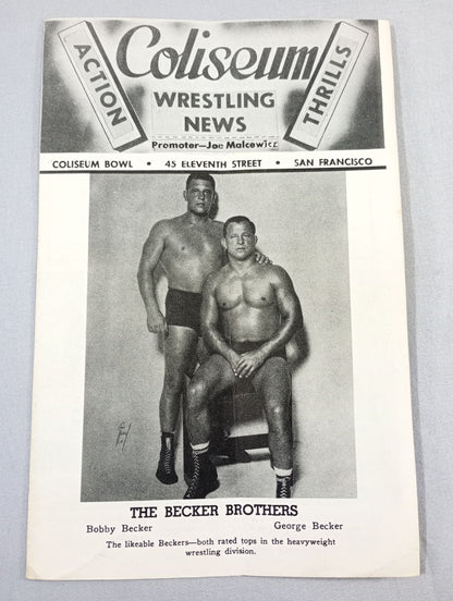 Coliseum WRESTLING NEWS(1949.10.4)