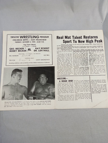 Coliseum WRESTLING NEWS(1949.10.4)