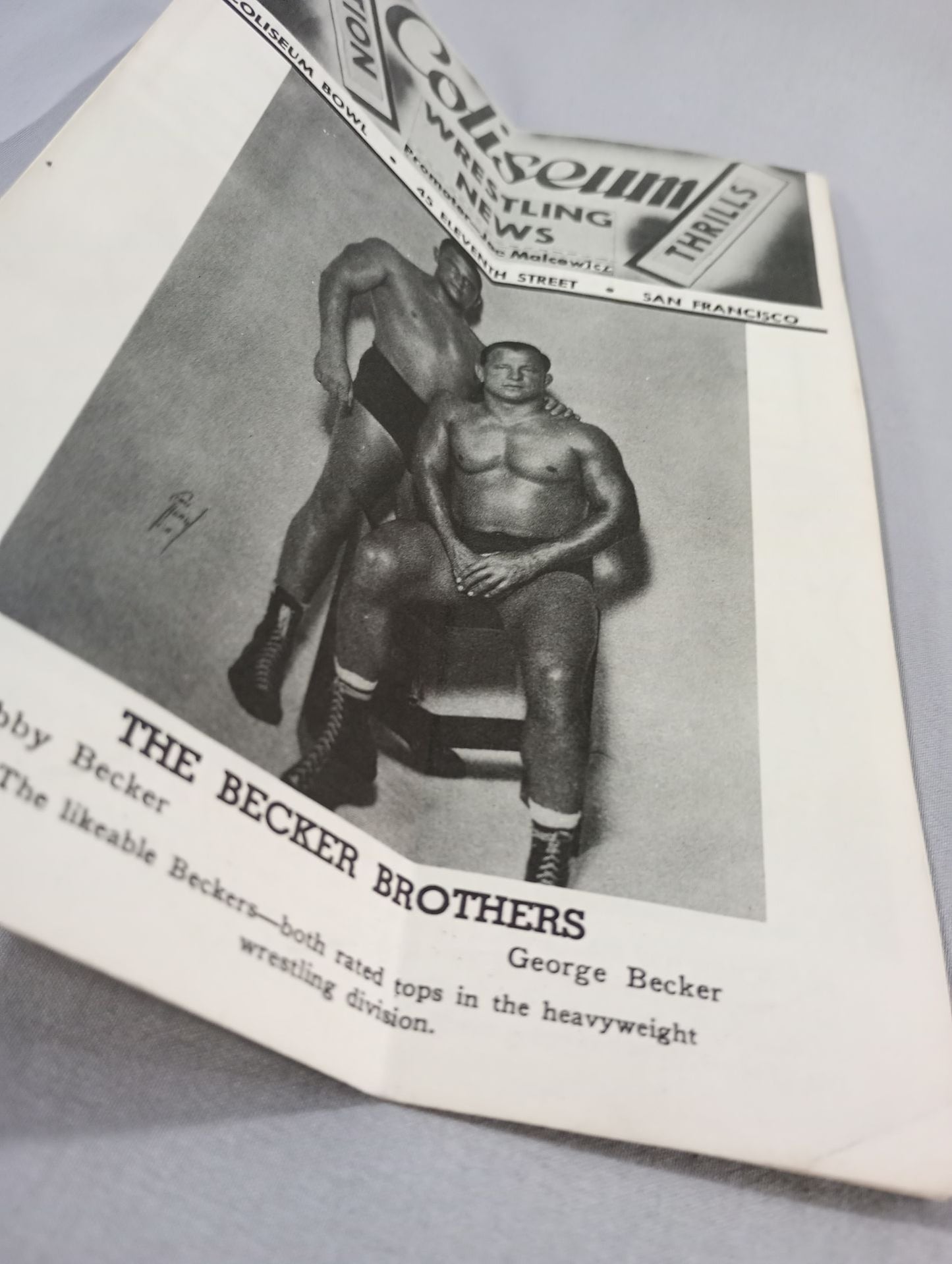 Coliseum WRESTLING NEWS(1949.10.4)