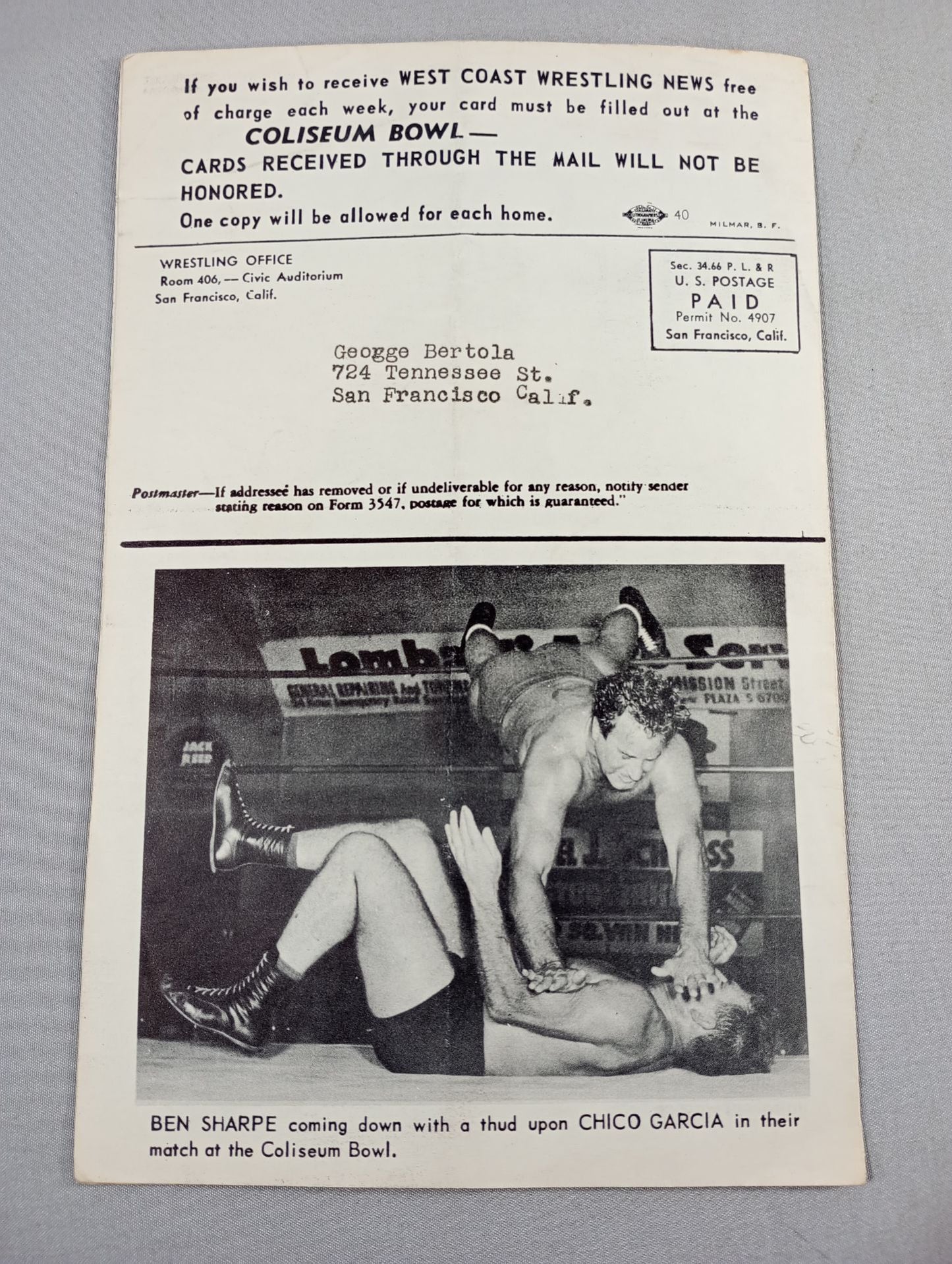 West Coast WRESTLING NEWS(1950.7.11)