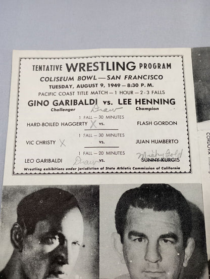 Coliseum WRESTLING NEWS(1949.8.9)