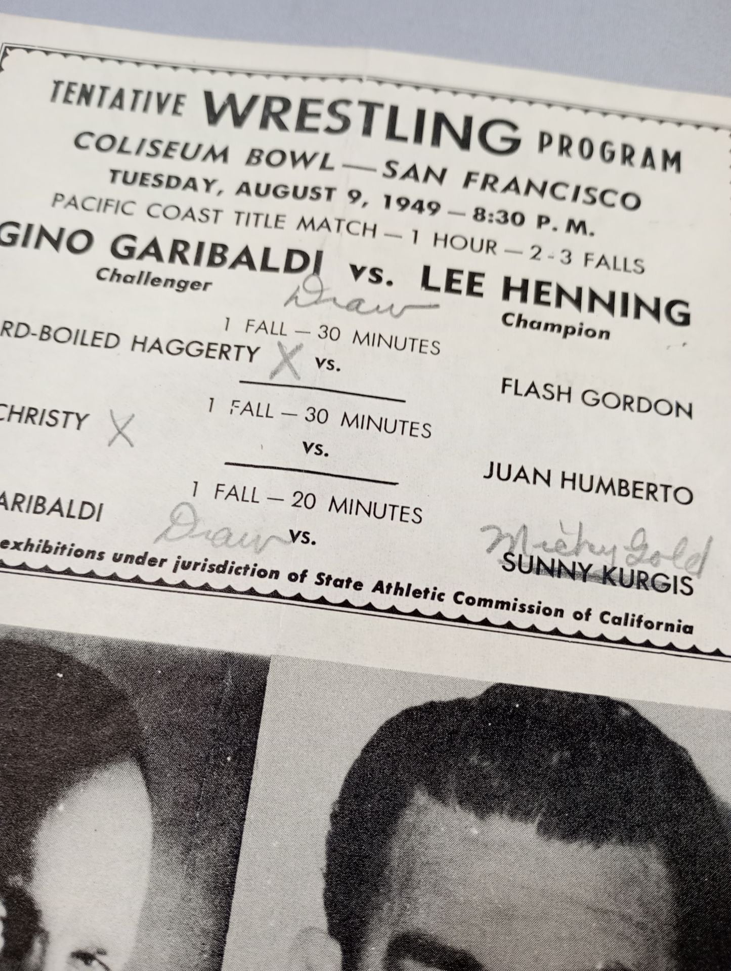 Coliseum WRESTLING NEWS(1949.8.9)