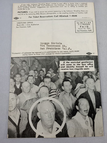 Coliseum WRESTLING NEWS(1949.8.9)