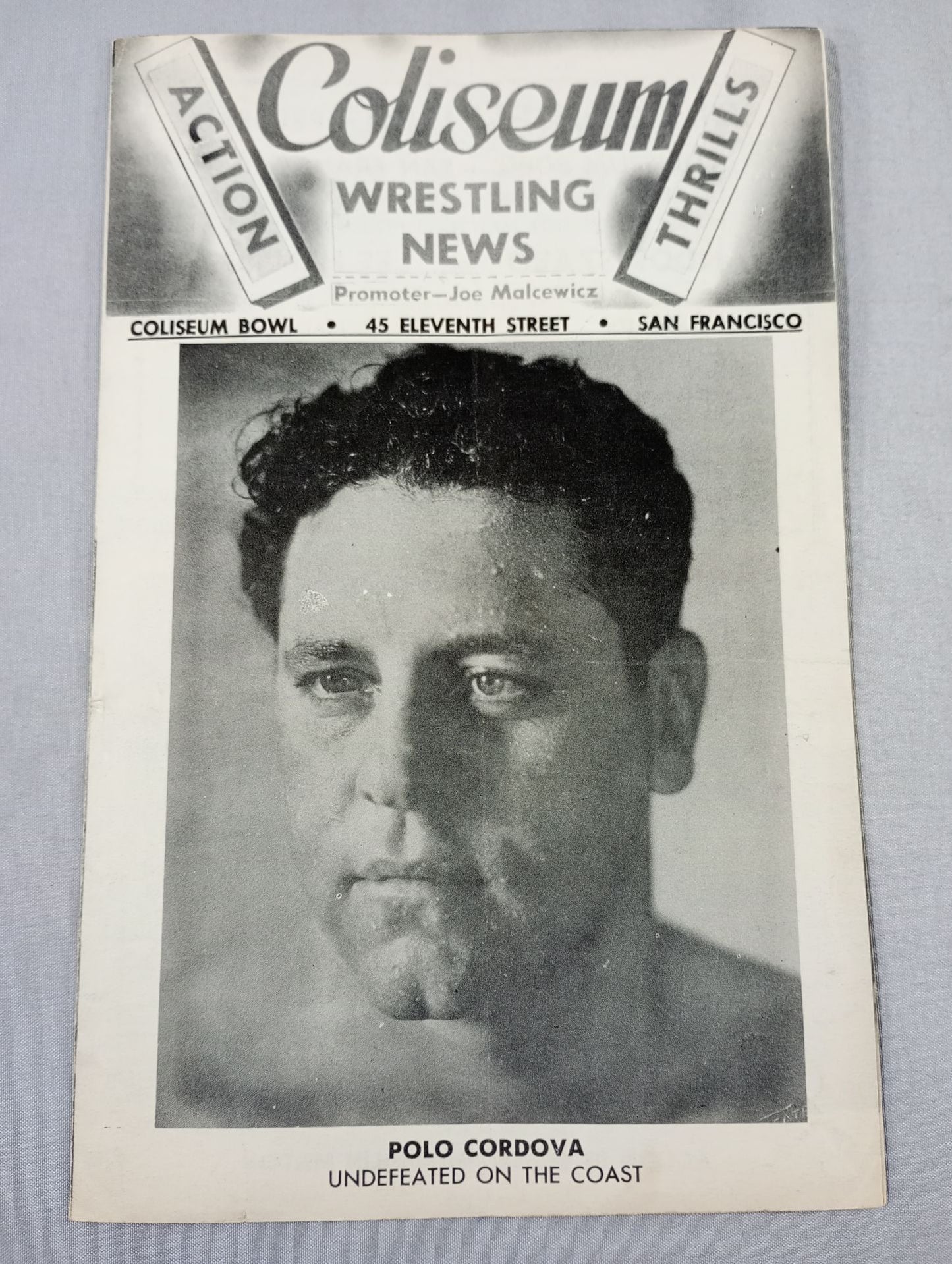 Coliseum WRESTLING NEWS(1949.8.2)