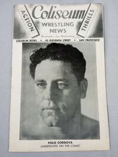 Coliseum WRESTLING NEWS(1949.8.2)