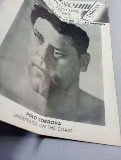 Coliseum WRESTLING NEWS(1949.8.2)