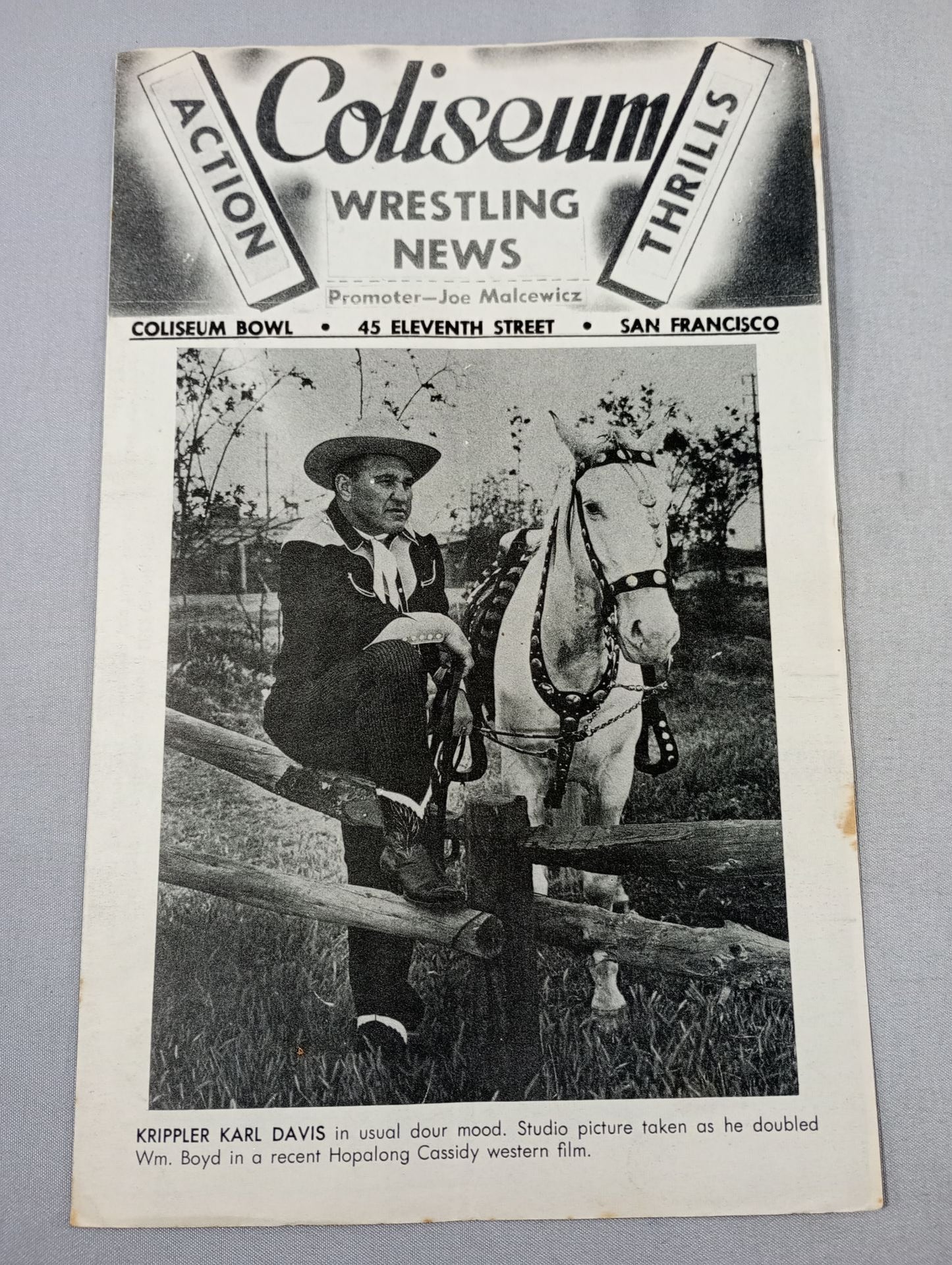 Coliseum WRESTLING NEWS(1949.7.12)