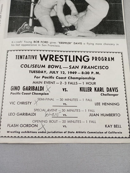 Coliseum WRESTLING NEWS(1949.7.12)