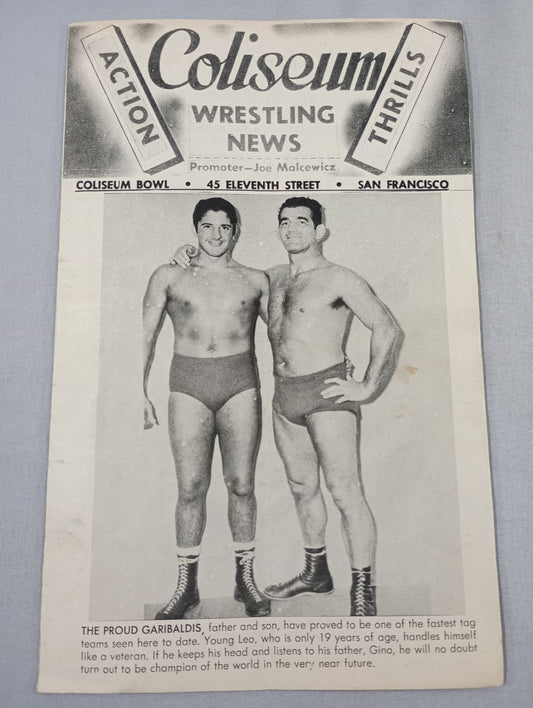 Coliseum WRESTLING NEWS(1949.6.28)