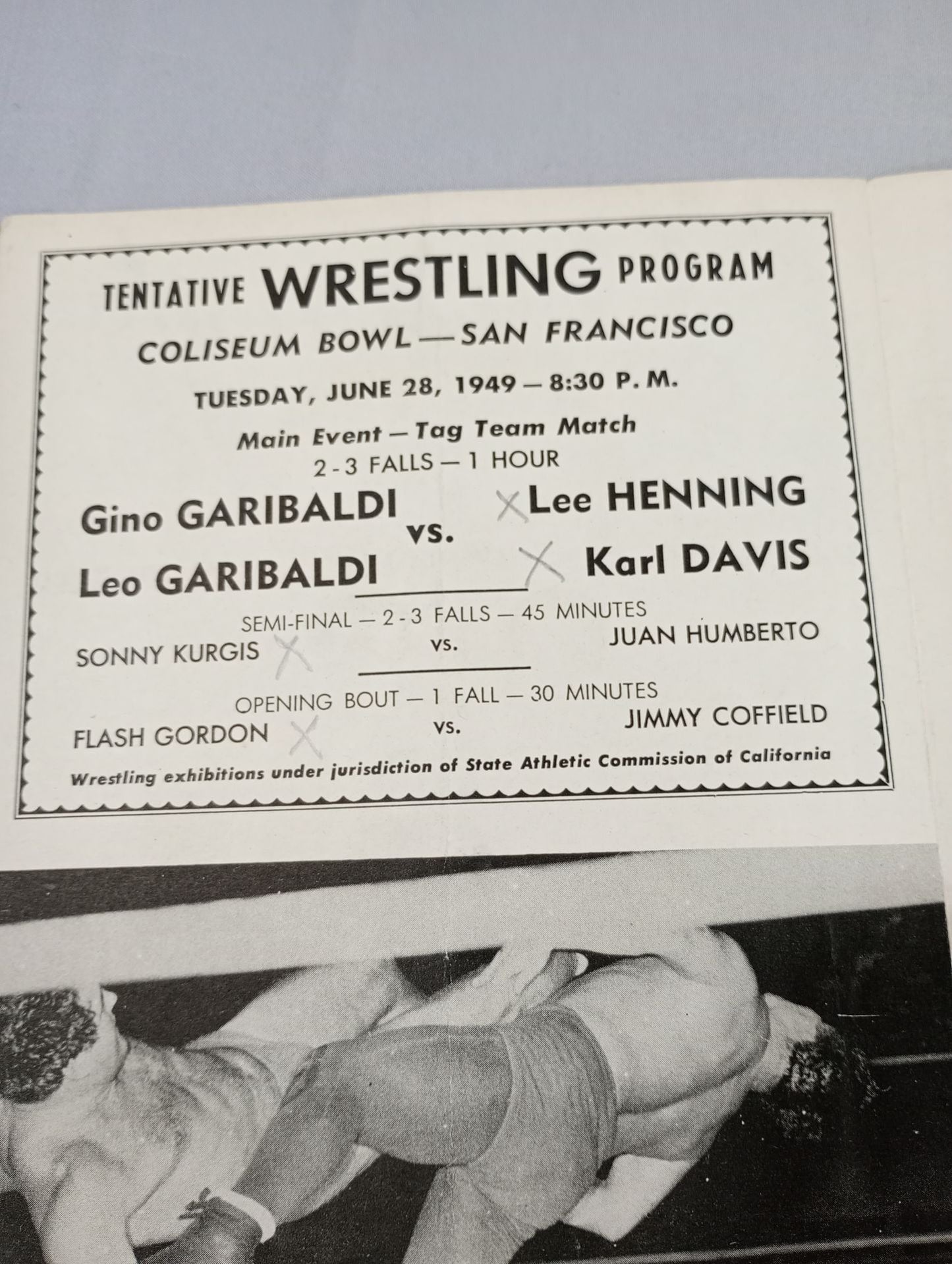 Coliseum WRESTLING NEWS(1949.6.28)