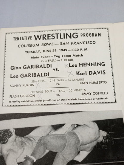 Coliseum WRESTLING NEWS(1949.6.28)