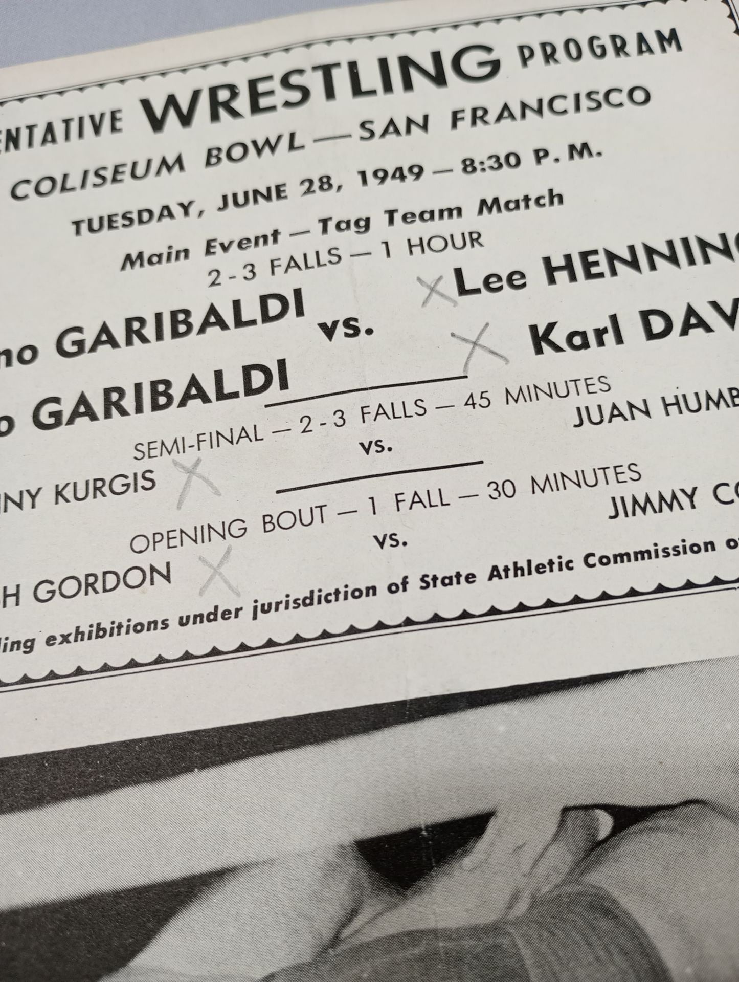 Coliseum WRESTLING NEWS(1949.6.28)