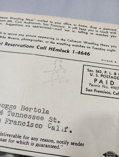 Coliseum WRESTLING NEWS(1949.6.28)