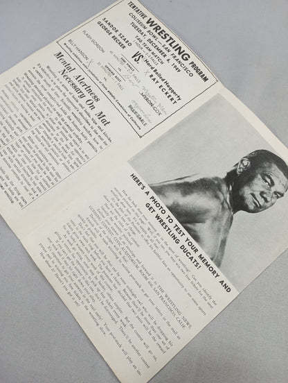 Coliseum WRESTLING NEWS(1949.12.6)