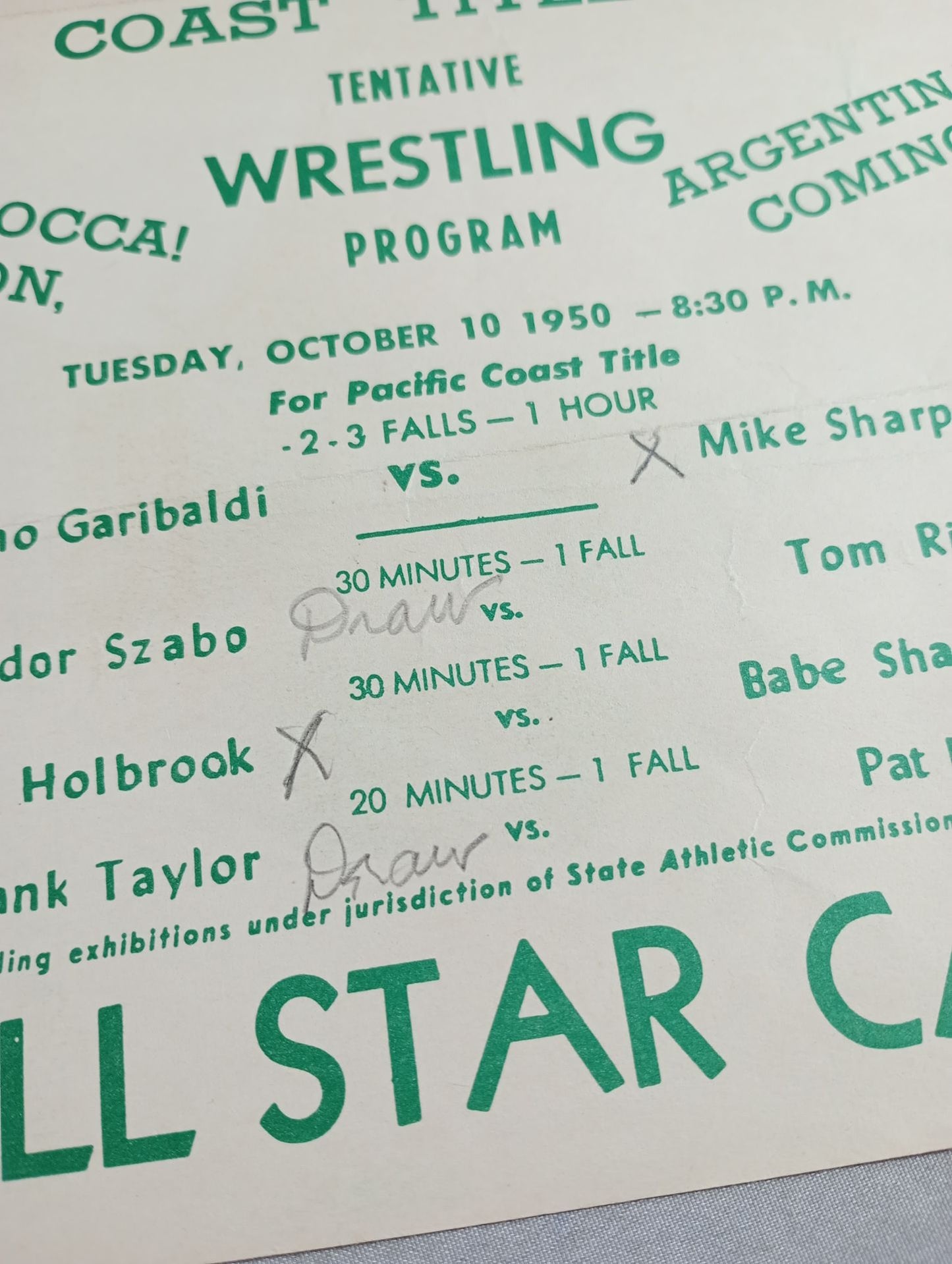 West Coast WRESTLING NEWS(1950.10.10)