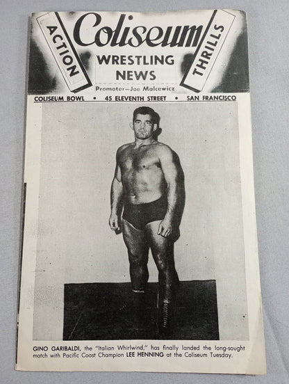 Coliseum WRESTLING NEWS(1949.3.22)