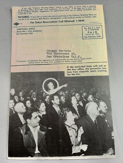 Coliseum WRESTLING NEWS(1949.3.22)