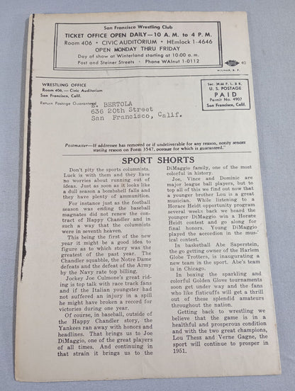 West Coast WRESTLING NEWS(1951.2.20)