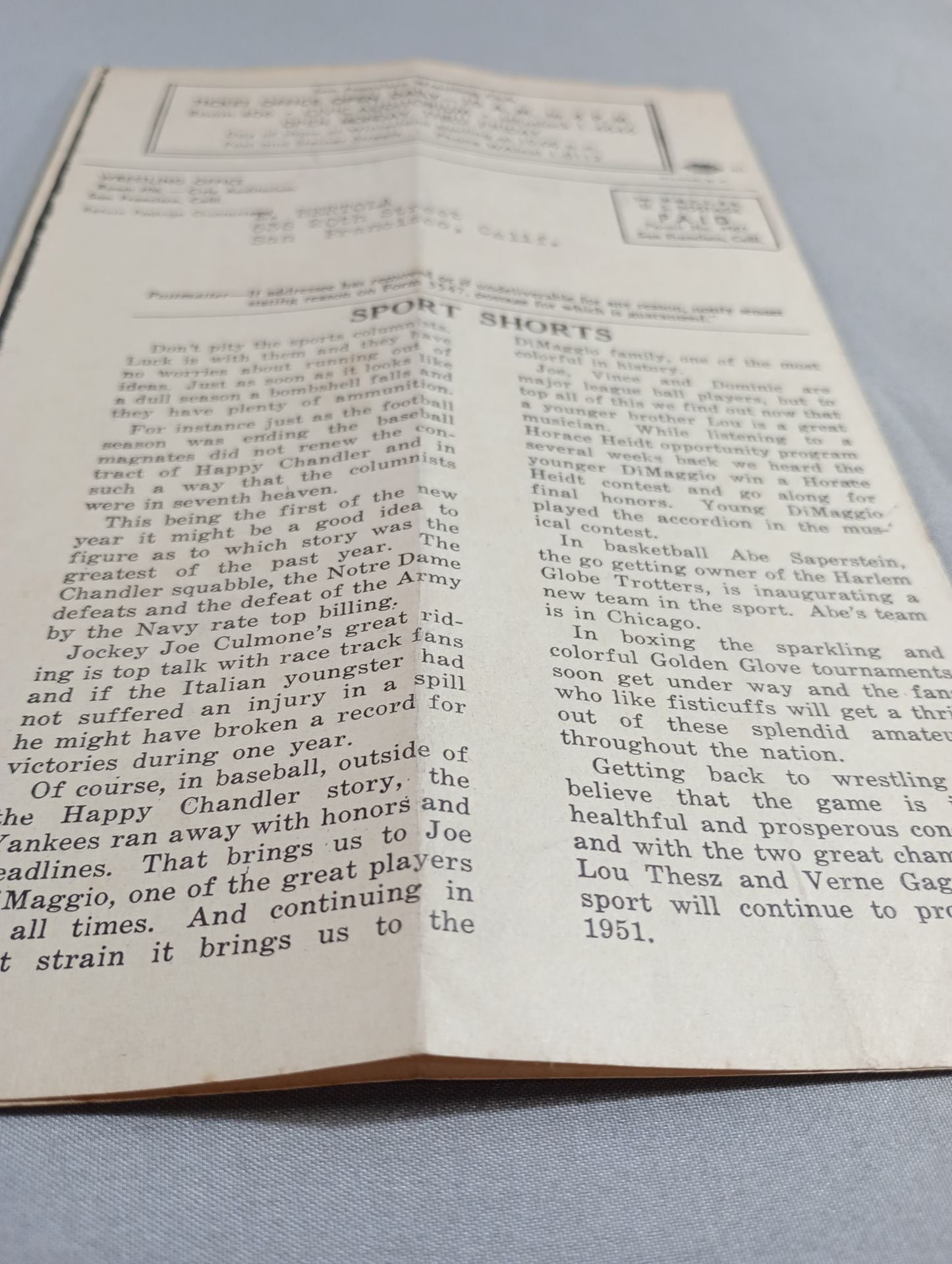 West Coast WRESTLING NEWS(1951.2.20)