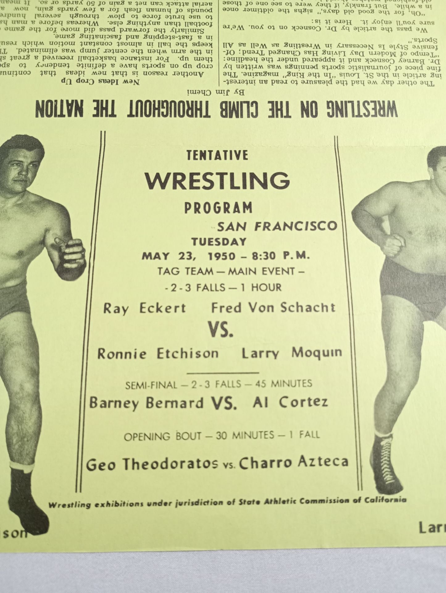 West Coast WRESTLING NEWS(1950.5.23)