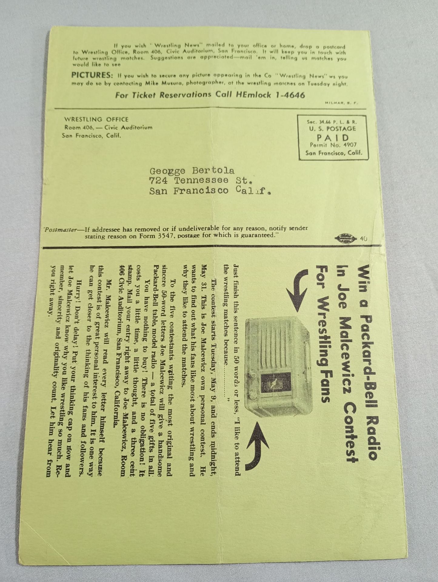 West Coast WRESTLING NEWS(1950.5.23)