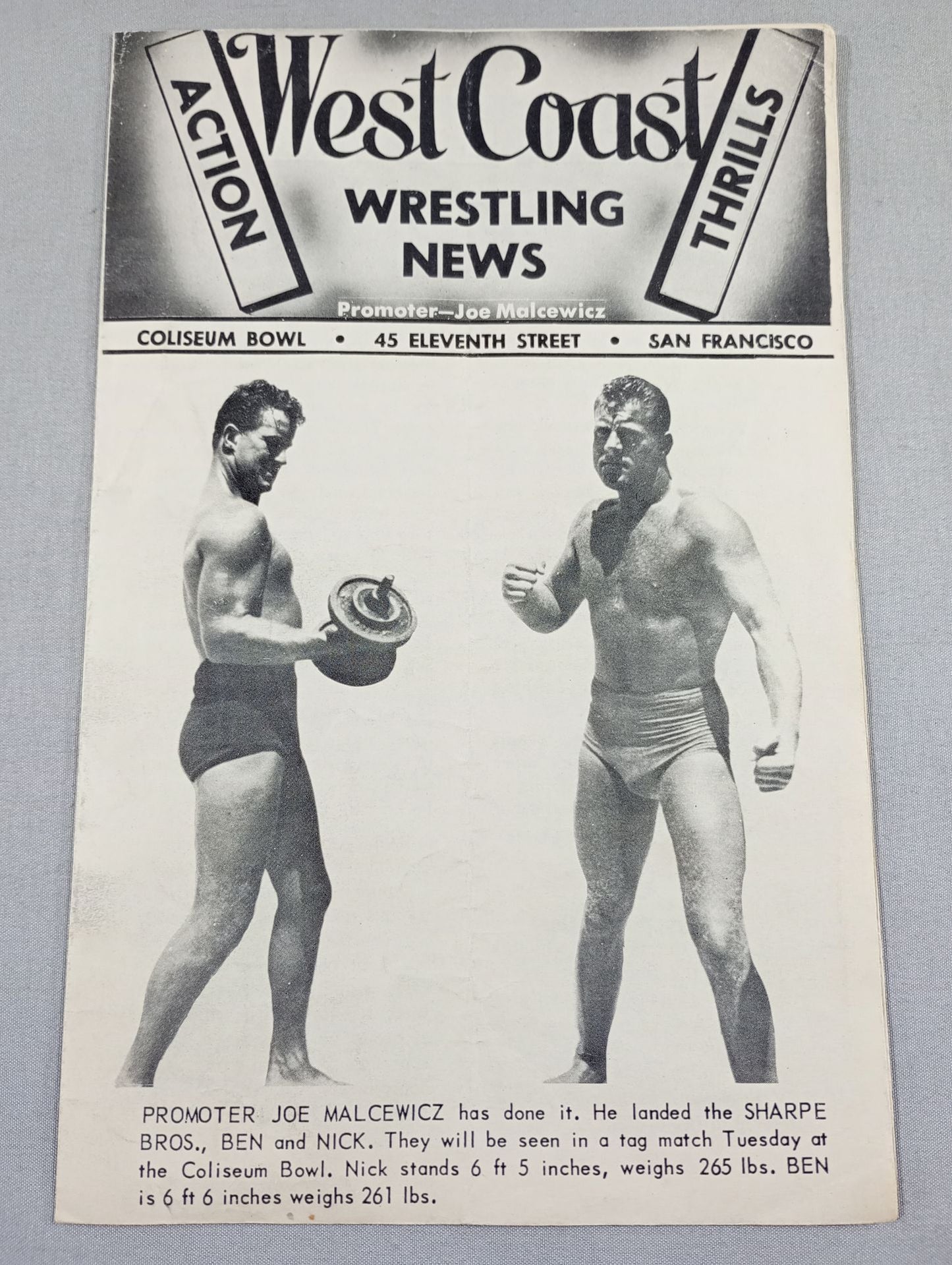 West Coast WRESTLING NEWS(1950.5.2)