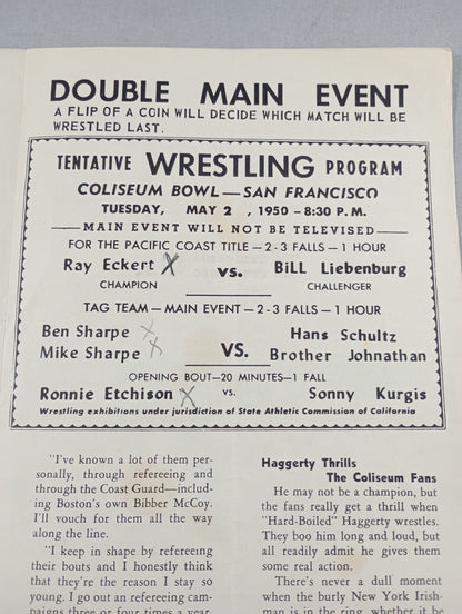 West Coast WRESTLING NEWS(1950.5.2)
