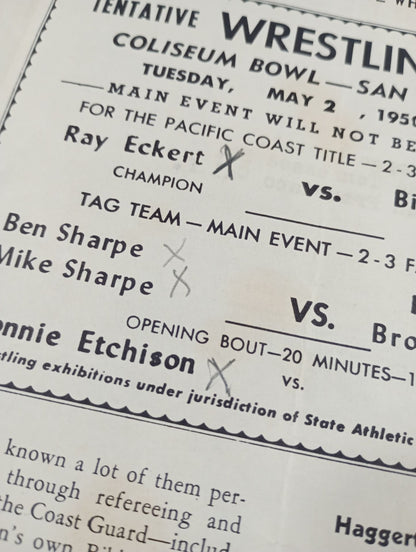 West Coast WRESTLING NEWS(1950.5.2)