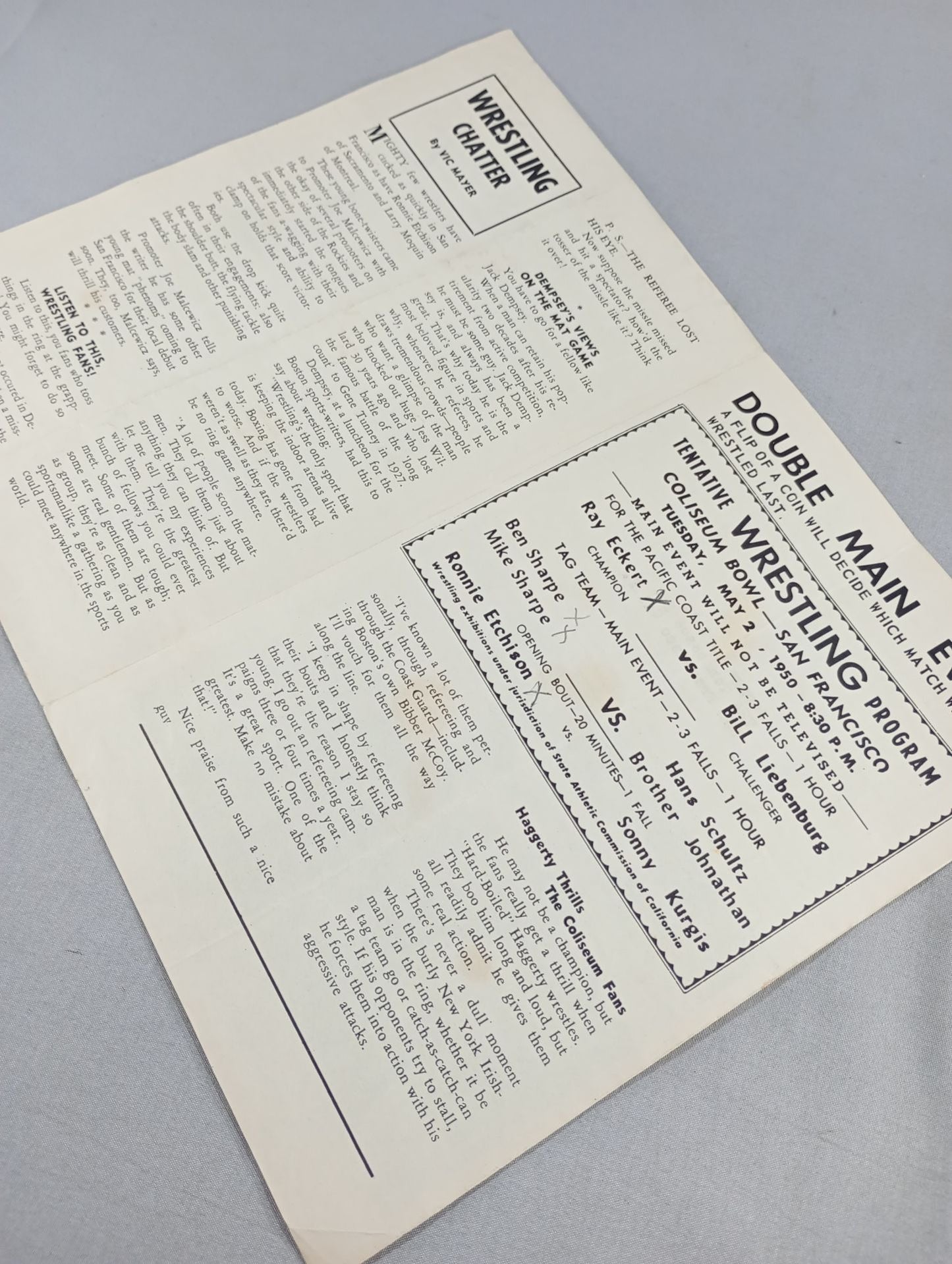 West Coast WRESTLING NEWS(1950.5.2)