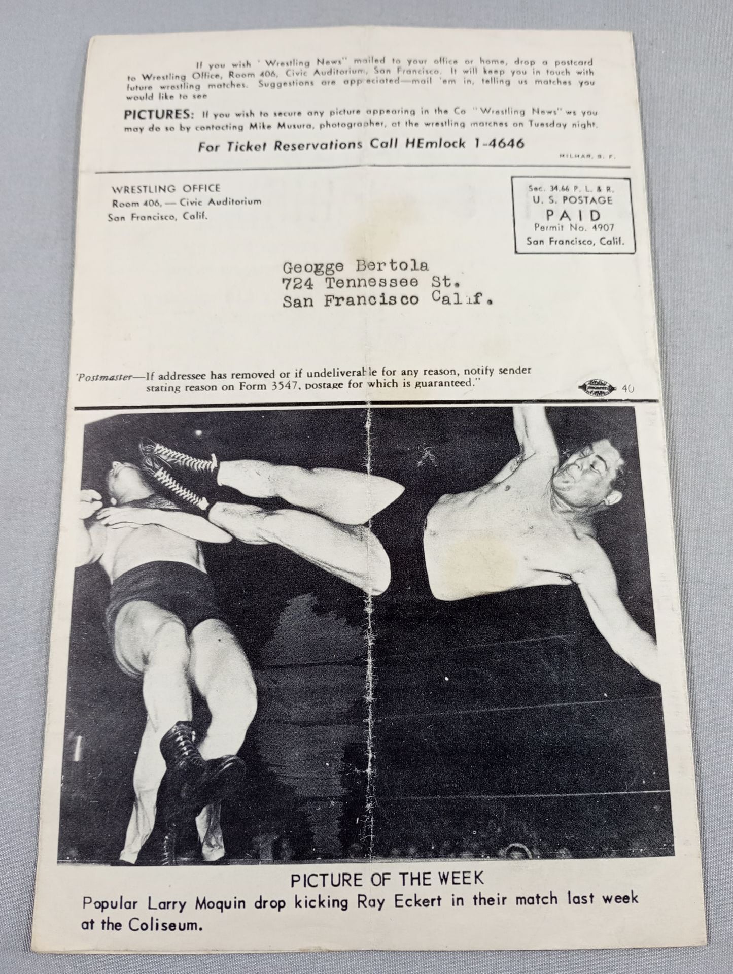 West Coast WRESTLING NEWS(1950.5.2)
