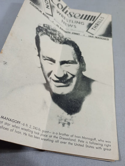 Coliseum WRESTLING NEWS(1949.4.5)