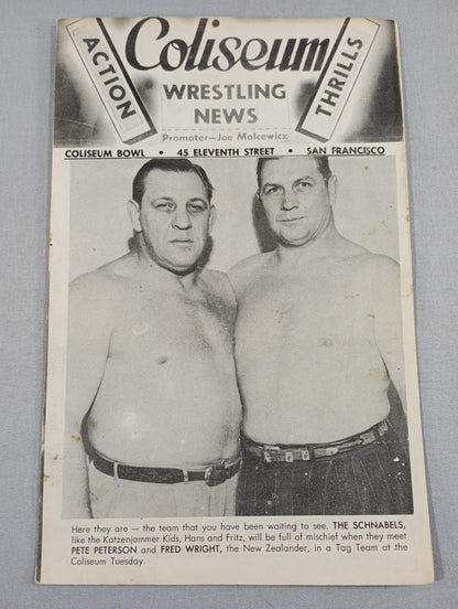 Coliseum WRESTLING NEWS(1949.4.19)