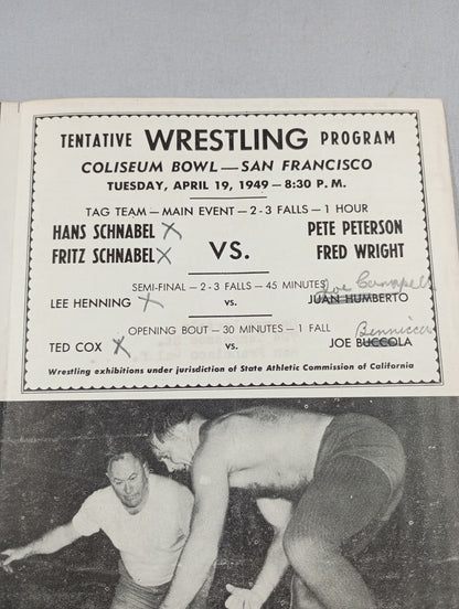 Coliseum WRESTLING NEWS(1949.4.19)
