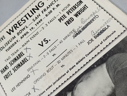 Coliseum WRESTLING NEWS(1949.4.19)