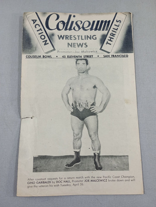 Coliseum WRESTLING NEWS(1949.4.26)