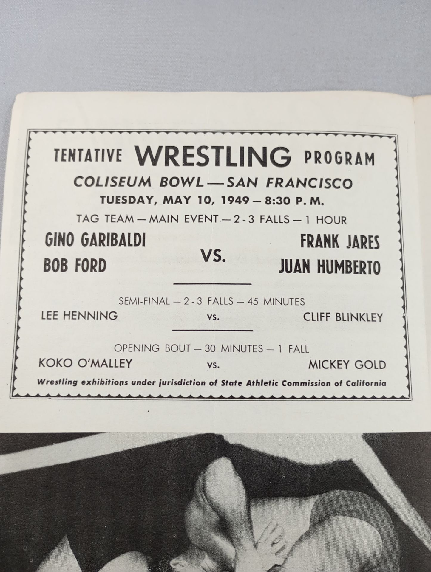 Coliseum WRESTLING NEWS(1949.5.10)