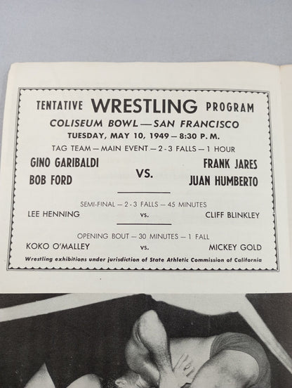 Coliseum WRESTLING NEWS(1949.5.10)