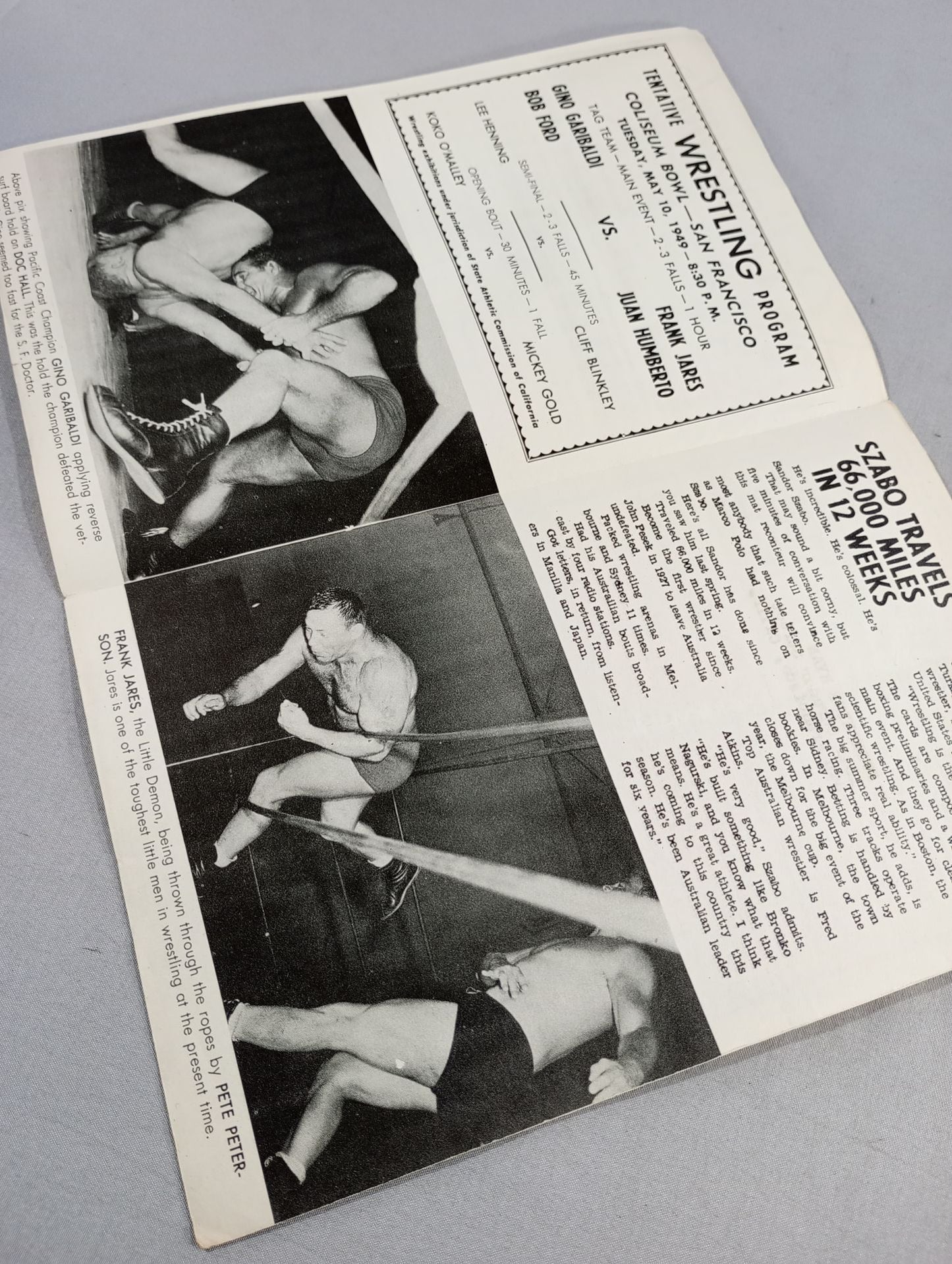 Coliseum WRESTLING NEWS(1949.5.10)