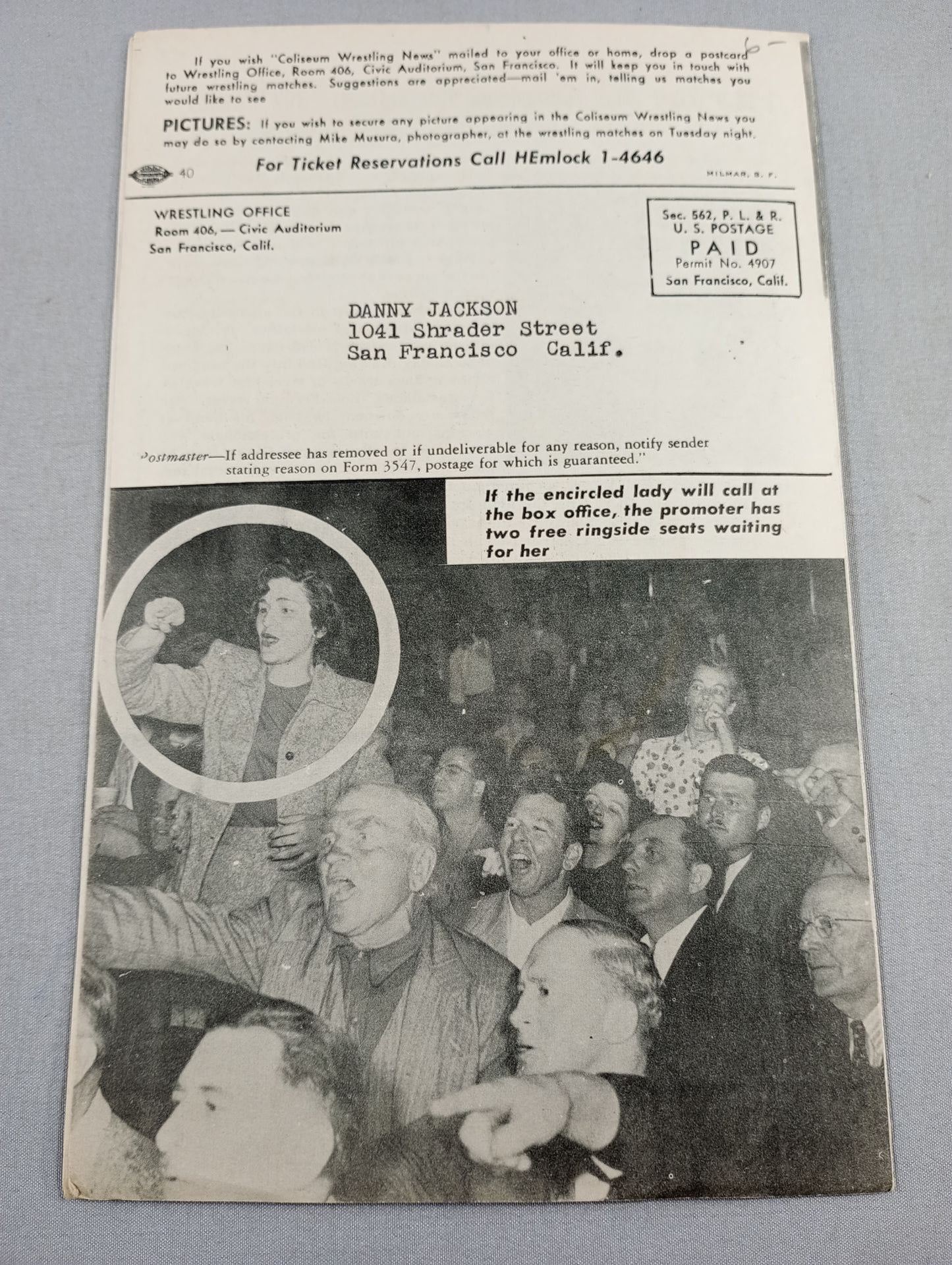 Coliseum WRESTLING NEWS(1949.5.24)