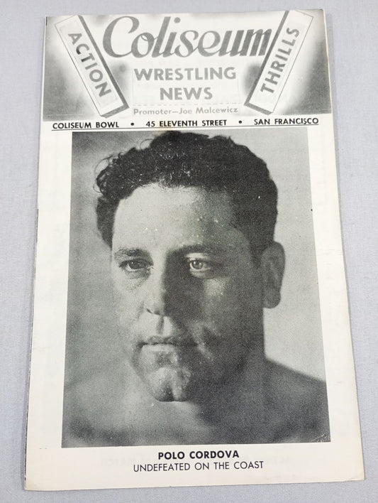 Coliseum WRESTLING NEWS(1949.8.2)