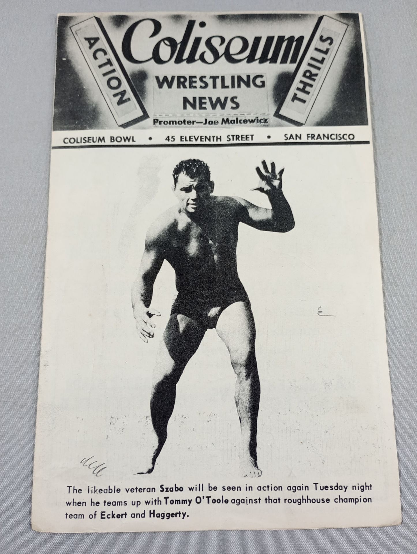 Coliseum WRESTLING NEWS(1950.1.17)